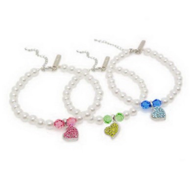 253 PA-AC    "Crystal Heart Necklace" (S, M)