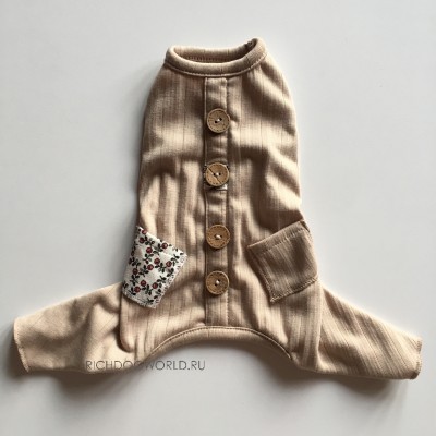 4196 BH  () "Button Overall Pants BEIGE"