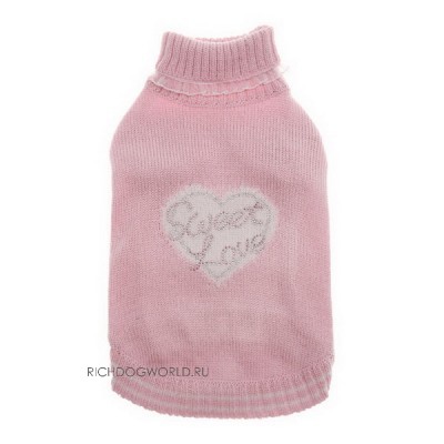 036 PA-SW Свитер для собак, розовый "Sweet Love Sweater"
