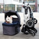 FS1591-D Коляска для собак весом до 20 кг, серая "CLEO Travel System Pet Stroller"