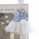 4176 BH Платье для собак, бело-голубое "Florence Dress - BLUE"