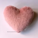 8204 MD Подушечка PREMIUM пыльно-розовая, мягкий МЕХ "Furry Heart Pillow"