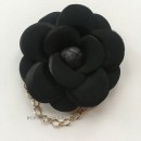 2186 BH Украшение на шею для собак, черное "Camellia BLACK"