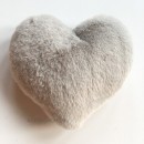 8104 MD Подушечка PREMIUM светло-серая, мягкий МЕХ "Furry Heart Pillow"
