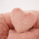 8204 MD Подушечка PREMIUM пыльно-розовая, мягкий МЕХ "Furry Heart Pillow"