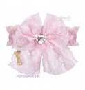 PE2018-CO13 Ошейник розовый "For Pets Only - Lace Bow Collar Pink" (Италия)