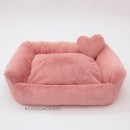 8202 MD Лежанка PREMIUM пыльно-розовая, мягкий МЕХ "Furry Heart Bed" (М) съемные чехлы