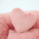 8202 MD Лежанка PREMIUM пыльно-розовая, мягкий МЕХ "Furry Heart Bed" (М)  ЧЕХЛЫ СЪЕМНЫЕ