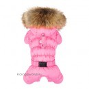 446 PA-OW Комбинезон на гладкой подкладке для собак-девочек, ярко-розовый #510 "PA Overall" (ПОСТУПИЛИ!)