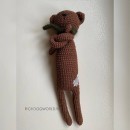 8710 MD Мишка с шарфиком плотной вязки, коричневый "Miioko Teddy Bear"