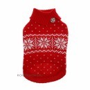 041 PA-SW Свитер для собак, красный "Snowflake Rhinestone Sweater"