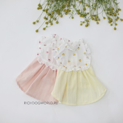 4208 BH    () "Flower Frill Dress - PINK"