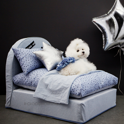 4703 BH Кровать для собак, голубая "Blue Denim Bed"