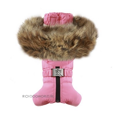 382 PA-OW Зимний комбинезон для собак-девочек, ярко-розовый "NEW Love Down #510" (только S, S/M)