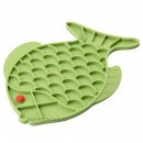 MKR000154 Лизательный коврик Mr.Kranch для медленного поедания силиконовый Рыбка 24,5*19 см зеленая