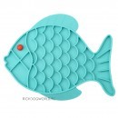 MKR000054 Лизательный коврик Mr.Kranch для медленного поедания силиконовый Рыбка 24,5*19 см голубая