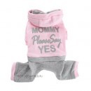 135 PA-OR Спортивный костюм для собак, розовый "Mommy Yes" (XS, S, L, XL)