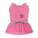 086 PA-DR Платье для собак, розовое "Rock Chic"